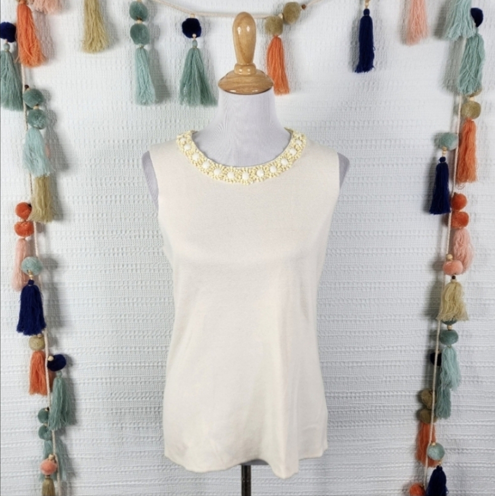 Talbots Beaded Sweater Shell